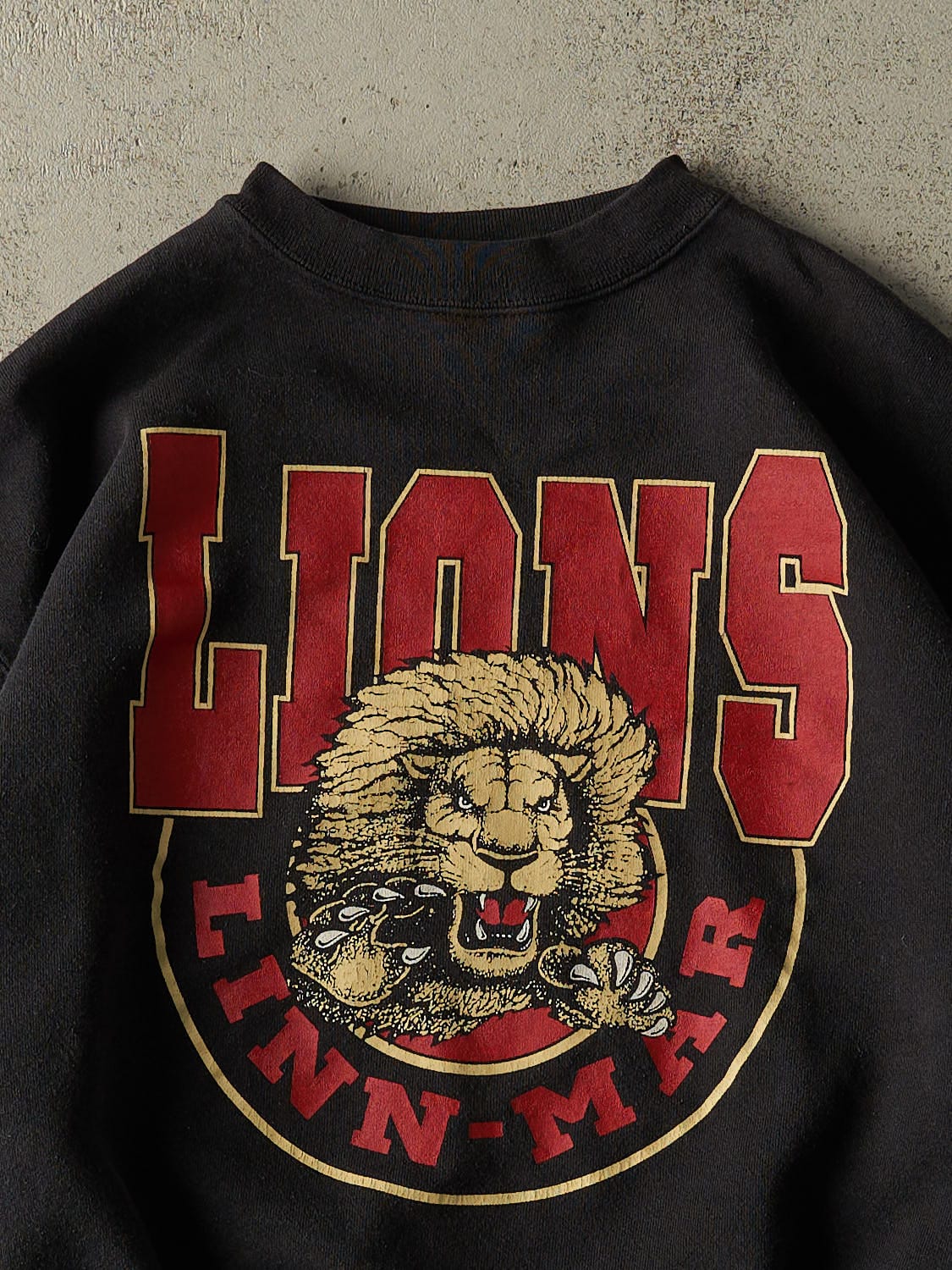 Vintage 90s Black Linn-Mar Lions Crewneck (M/L)