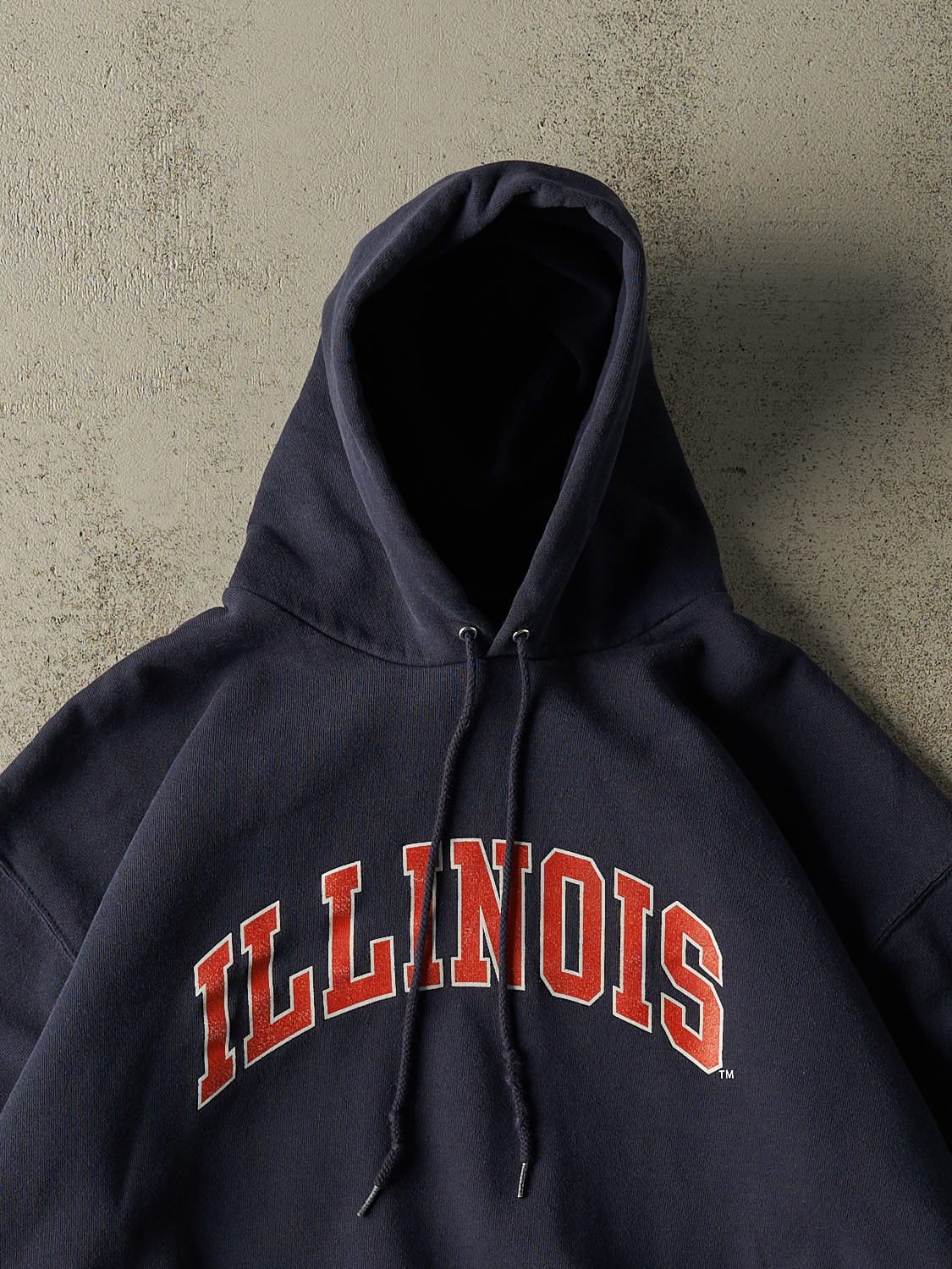 Vintage 90s Navy Blue University of Illinois Hoodie (L)