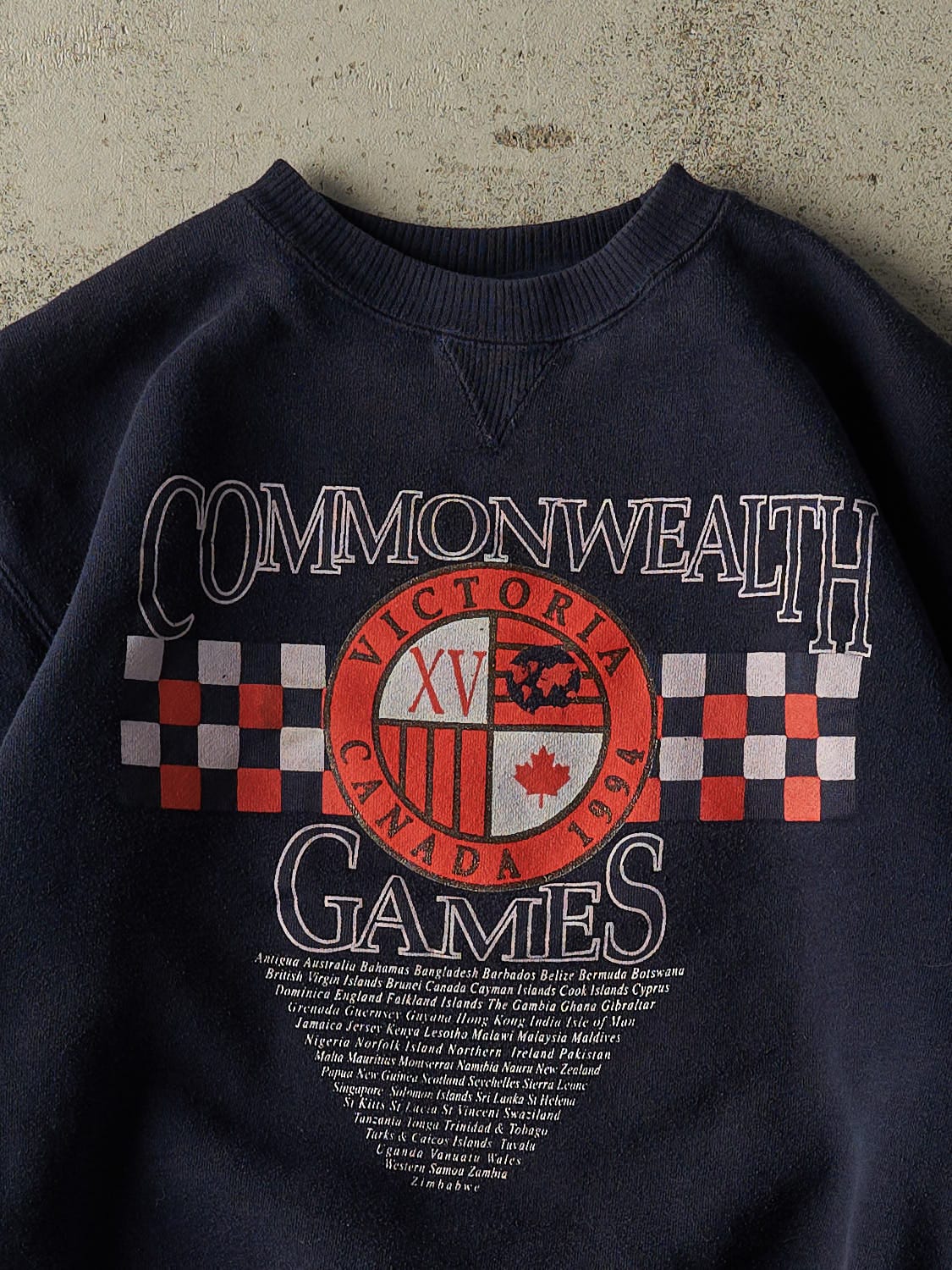 Vintage 94' Navy Blue Common Wealth Games Crewneck (S/M)