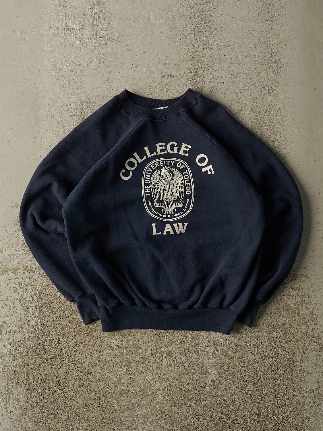 Vintage 80s Navy Blue University of Toledo College of Law Crewneck (S)