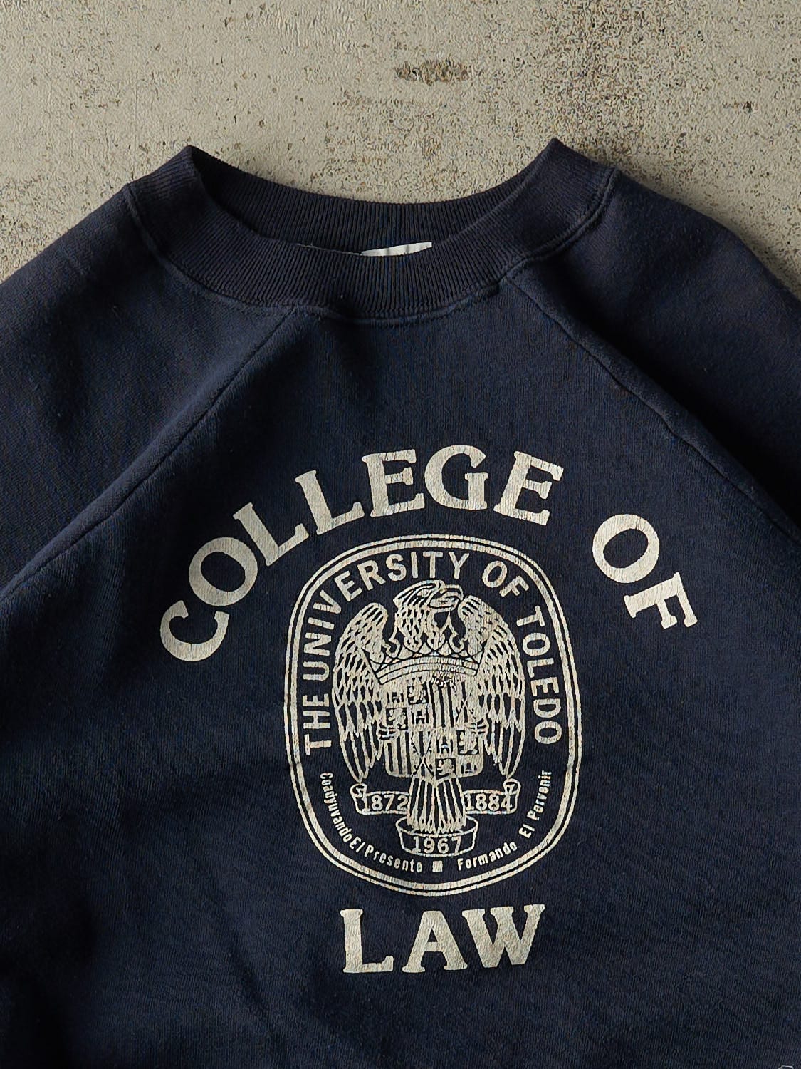 Vintage 80s Navy Blue University of Toledo College of Law Crewneck (S)
