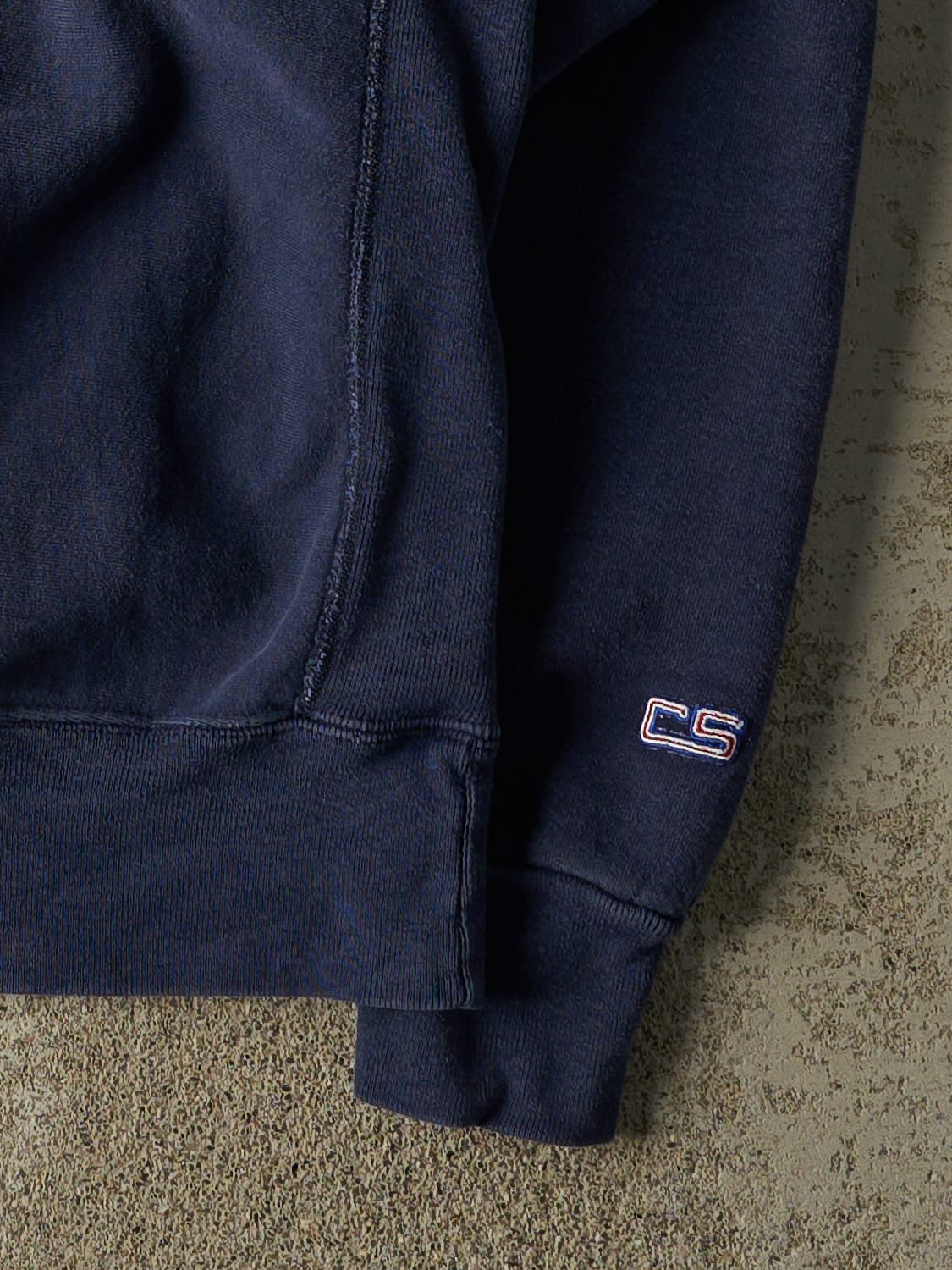 Vintage 80s Navy Blue University of Notre Dame Embroidered Crewneck (XL)