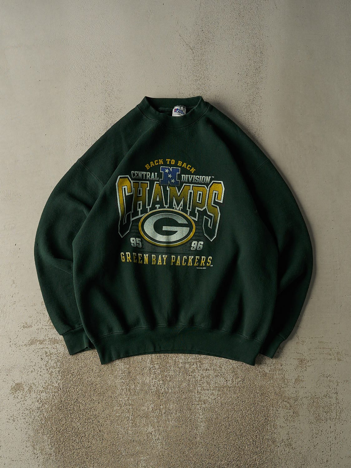 Vintage 96' Green Green Bay Packers NFC Champion Crewneck (XXL/XXXL)