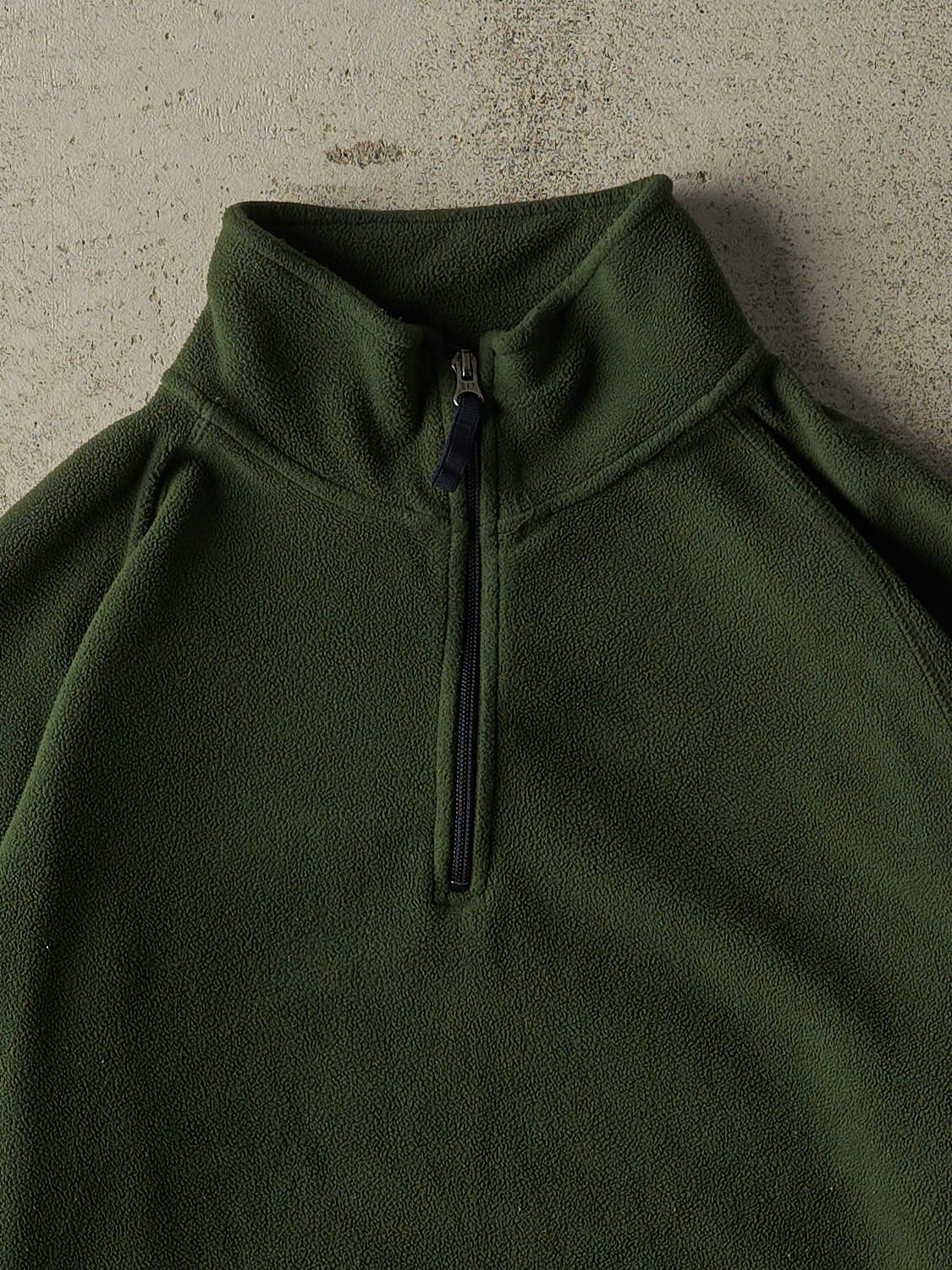 Vintage Y2K Green & Navy Gap Quarter Zip Fleece (L)