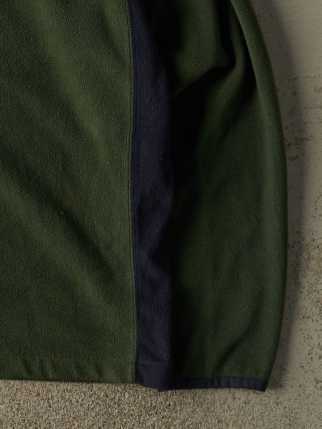 Vintage Y2K Green & Navy Gap Quarter Zip Fleece (L)