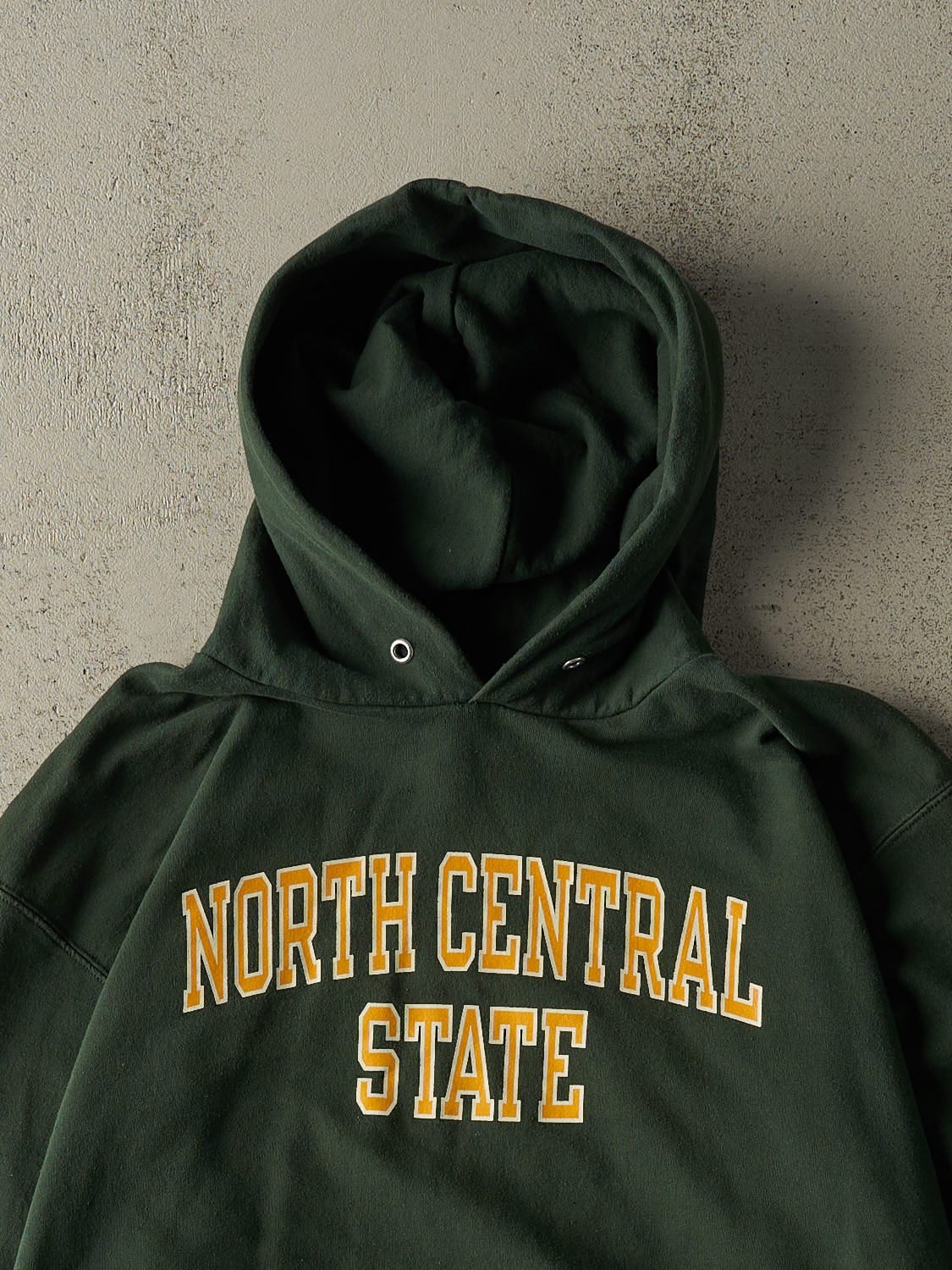 Vintage 90s Green Champion North Central State Hoodie (L/XL)