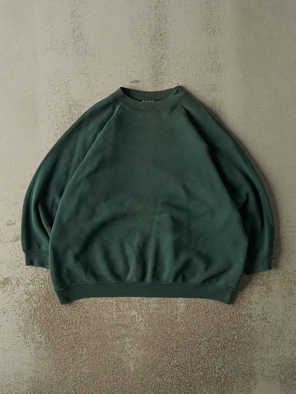 Vintage 80s Washed Green Blank Crewneck (XL)