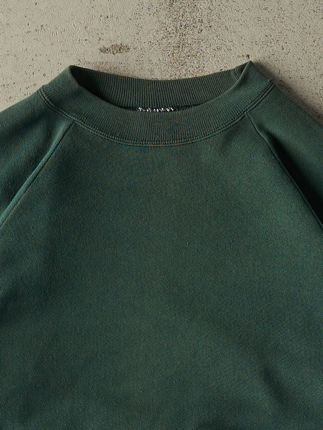Vintage 80s Washed Green Blank Crewneck (XL)
