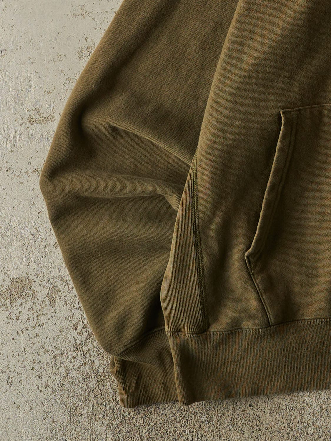 Vintage Y2K Sun Faded Green Champion Reverse Weave Embroidered Hoodie (M/L)