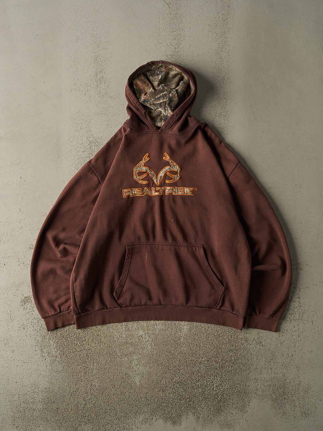 Vintage Y2K Brown Realtree Embroidered Hoodie (XL/XXL)