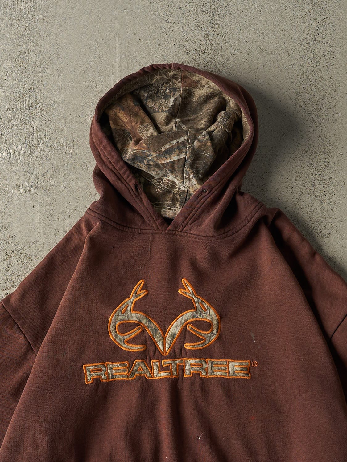Vintage Y2K Brown Realtree Embroidered Hoodie (XL/XXL)
