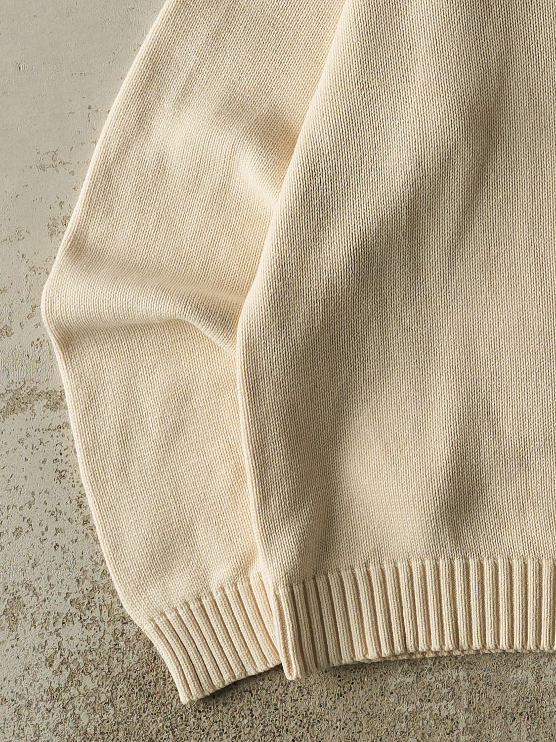 Vintage 90s Beige Tommy Hilfiger Knit (L/XL)