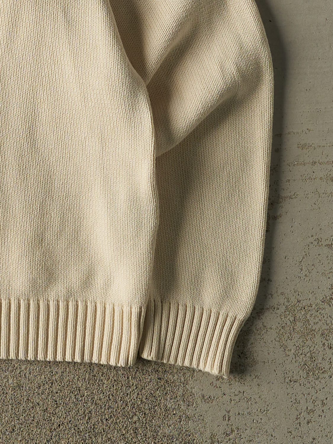 Vintage 90s Beige Tommy Hilfiger Knit (L/XL)