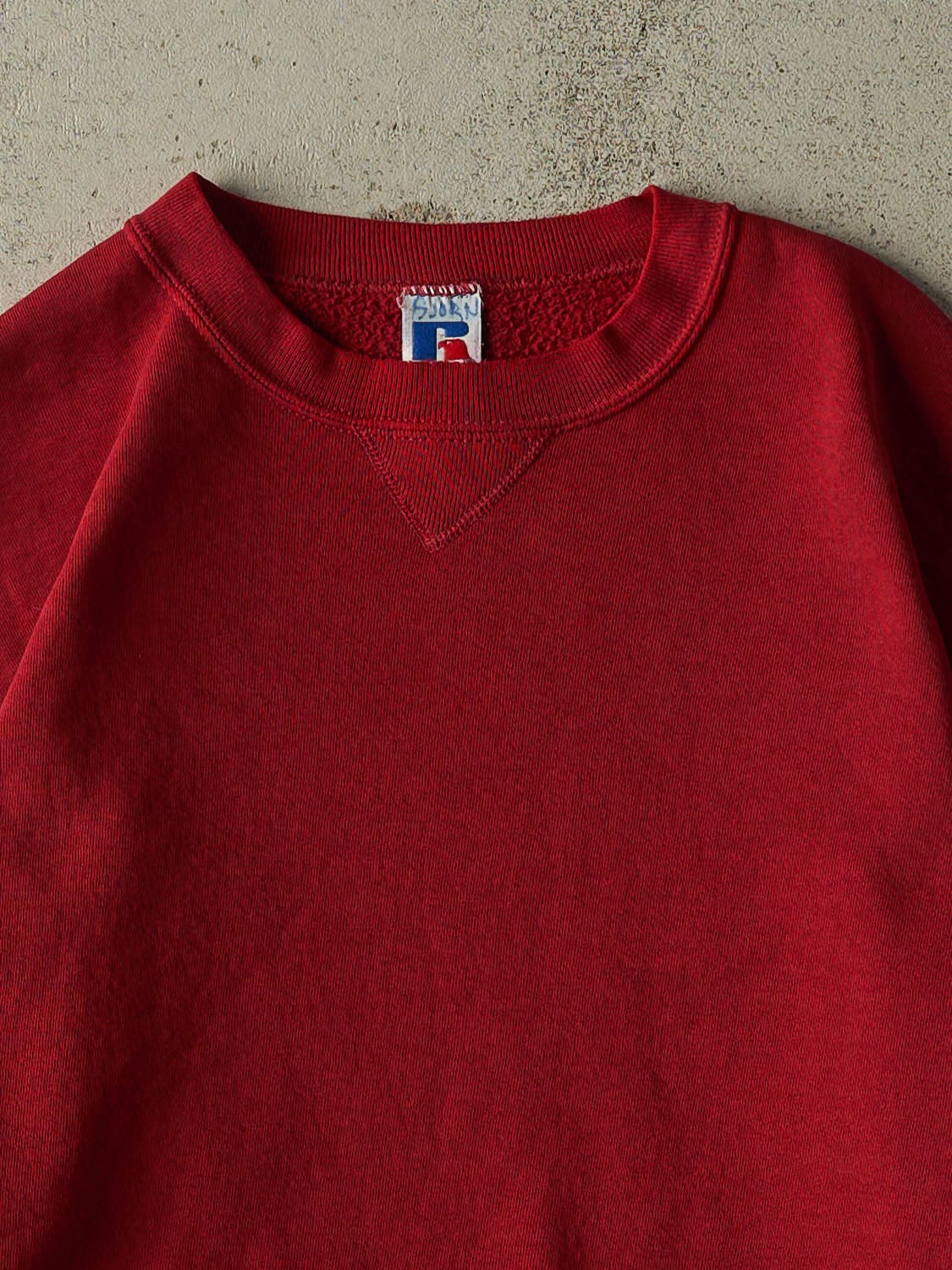 Vintage 90s Red Russell Athletic Blank Crewneck (L/XL)