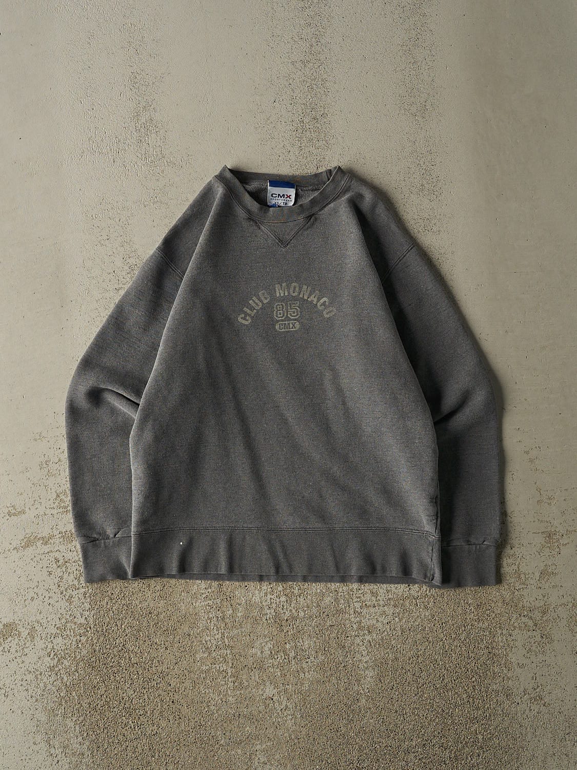 Vintage Y2K Charcoal Grey Club Monaco Crewneck (XS)