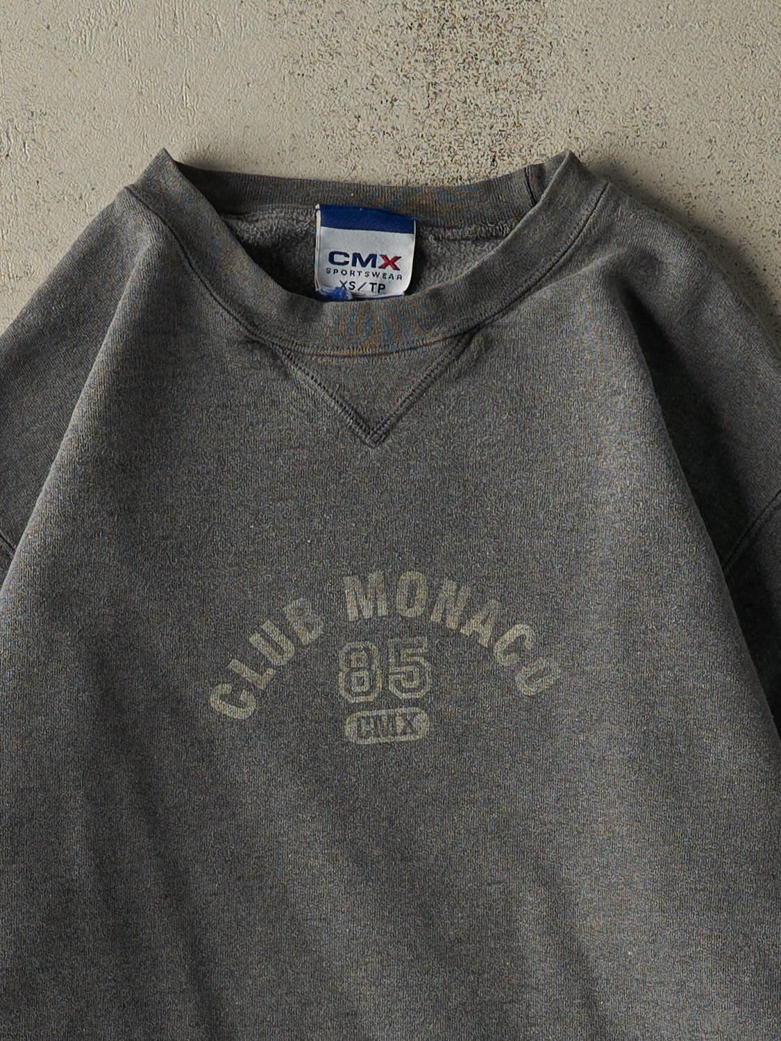 Vintage Y2K Charcoal Grey Club Monaco Crewneck (XS)