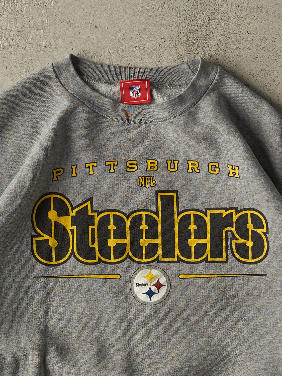 Vintage 90s Grey Pittsburgh Steelers Crewneck (M/L)
