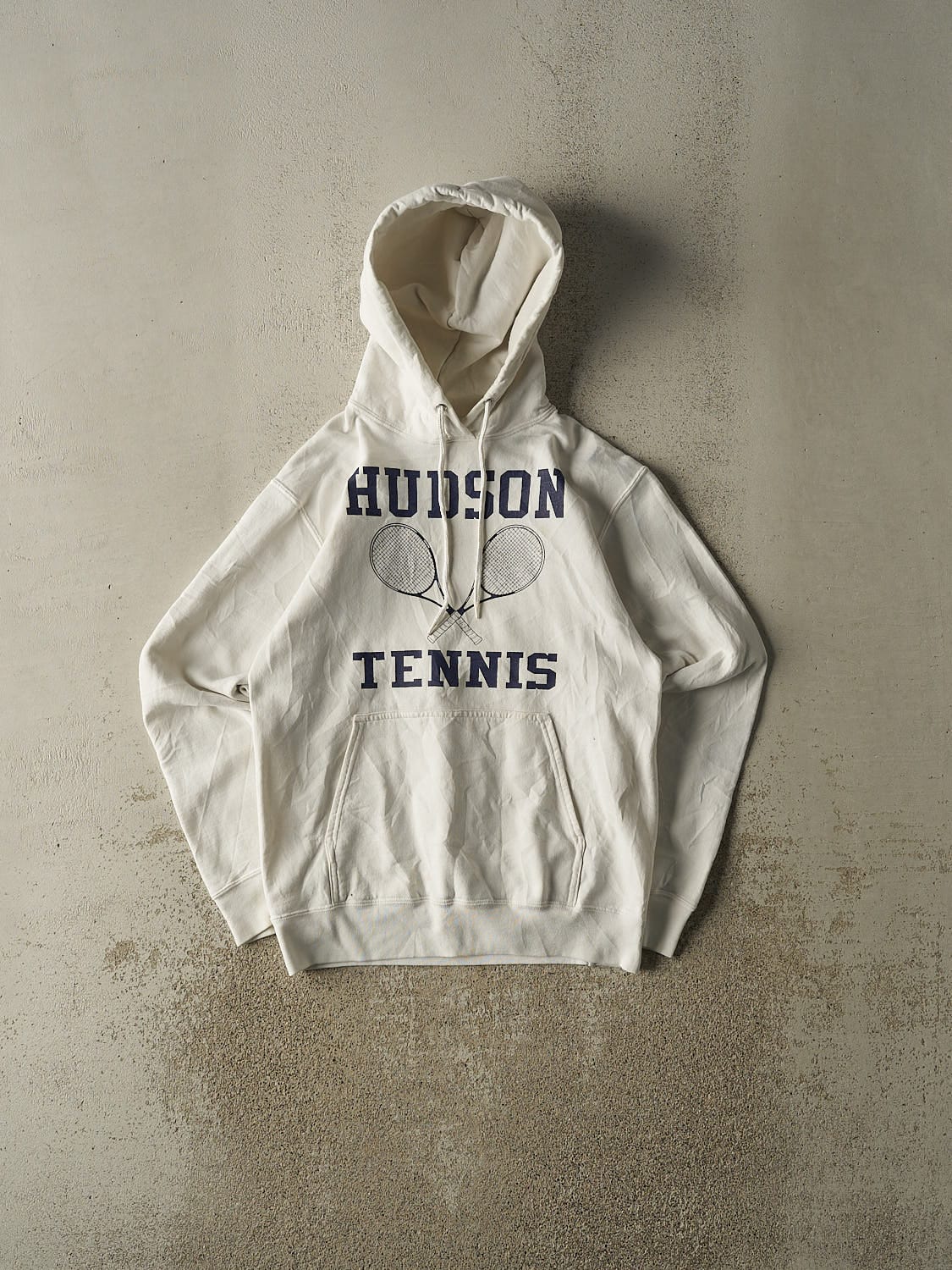 Vintage 90s White Hudson Tennis Hoodie (XS/S)