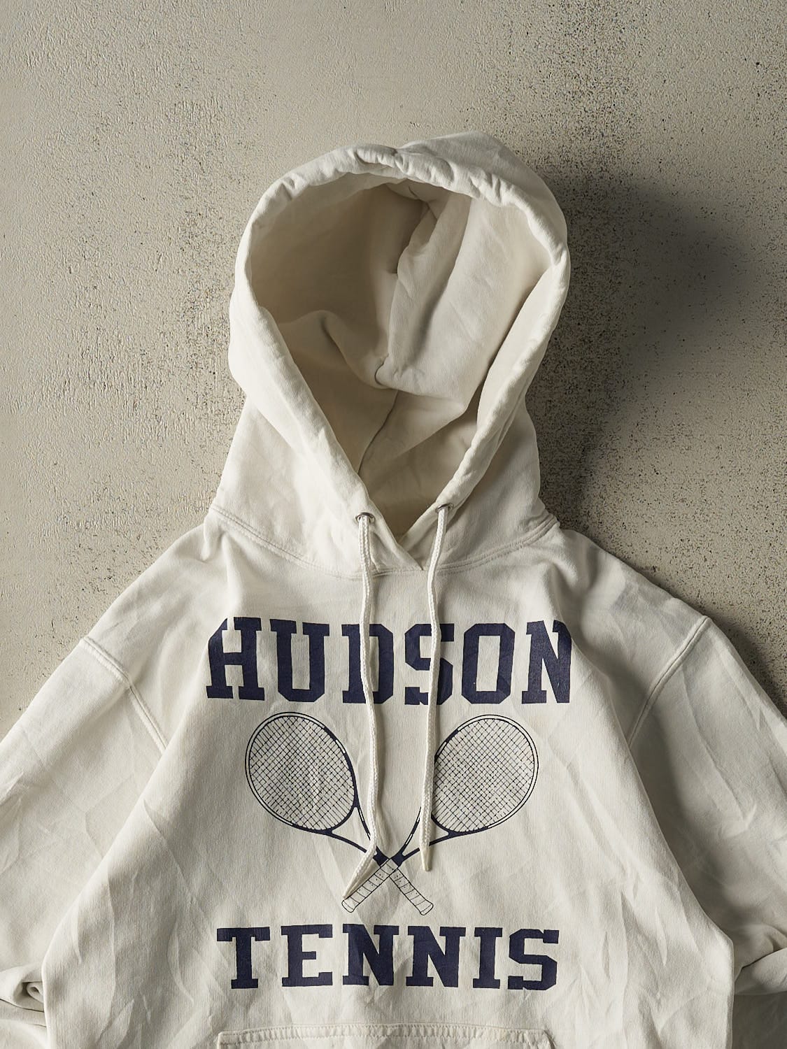 Vintage 90s White Hudson Tennis Hoodie (XS/S)