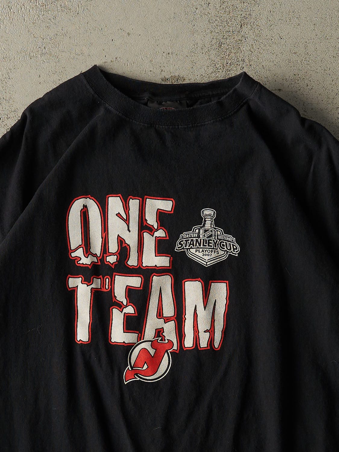 Vintage 07' Black New Jersey Devils Stanley Cup Tee (XL/XXL)