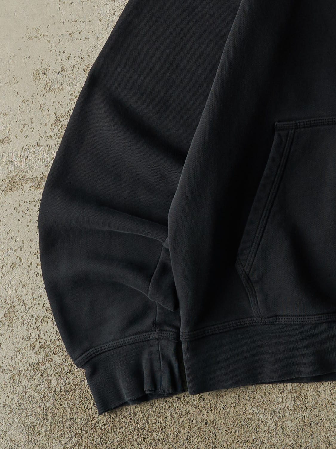 Vintage Y2K Faded Black Nike Embroidered Hoodie (S/M)