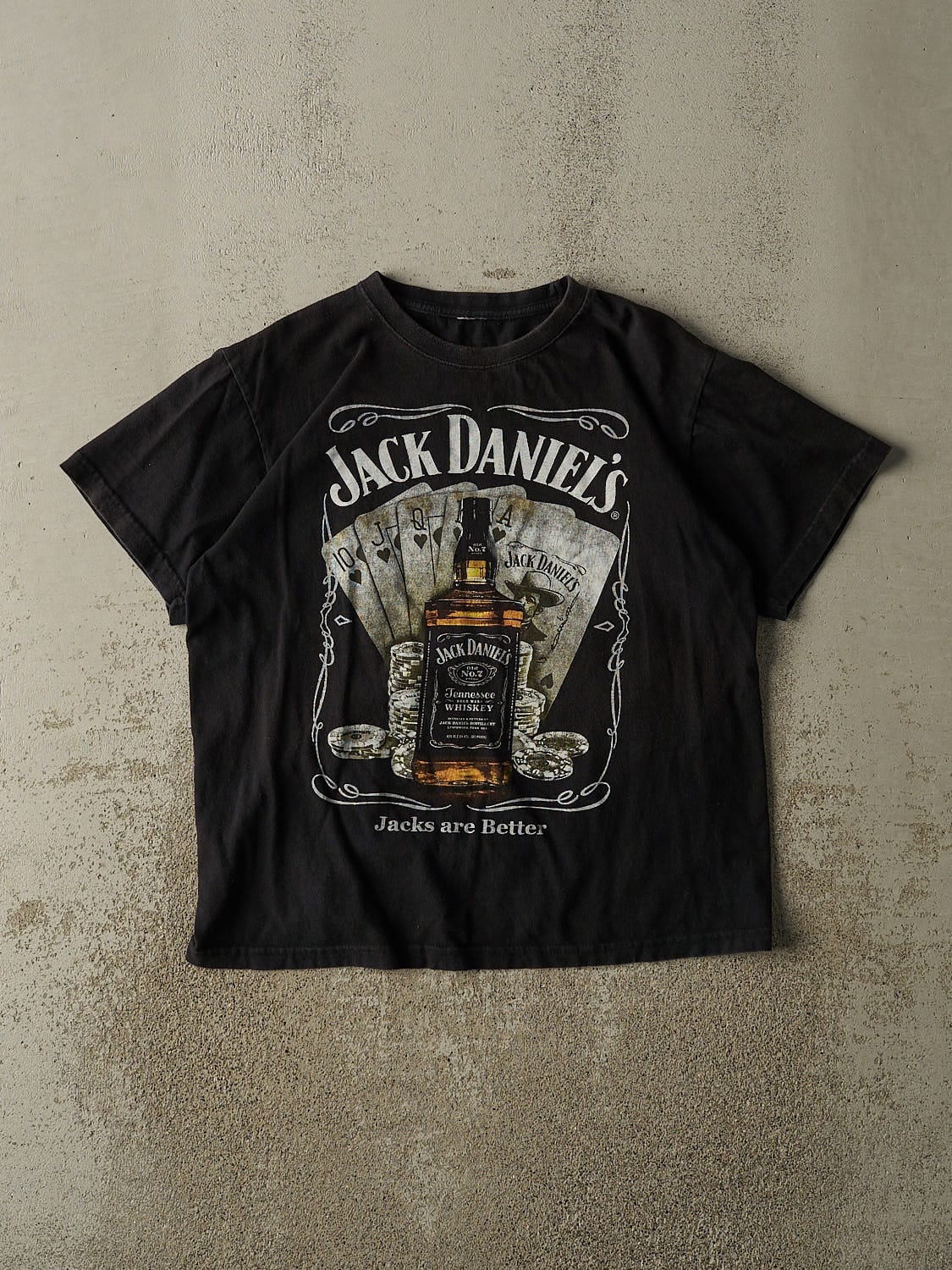 Vintage Y2K Black Jack Daniels Tee (M/L)