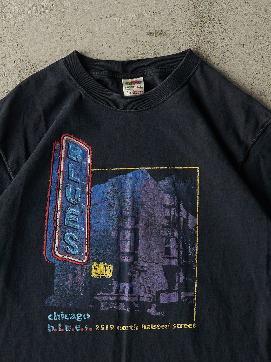 Vintage Y2K Navy Blue Chicago Blues Tee (M/L)