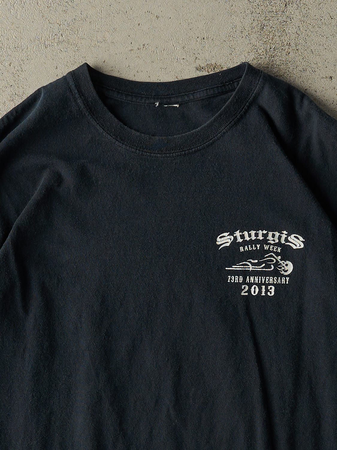 Vintage 13' Faded Black Sturgis Bike Week Tee (L/XL)