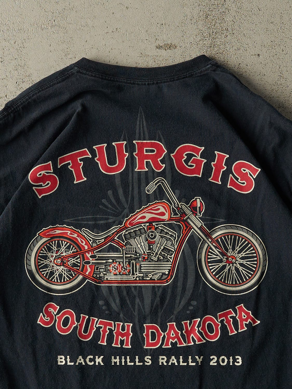 Vintage 13' Faded Black Sturgis Bike Week Tee (L/XL)