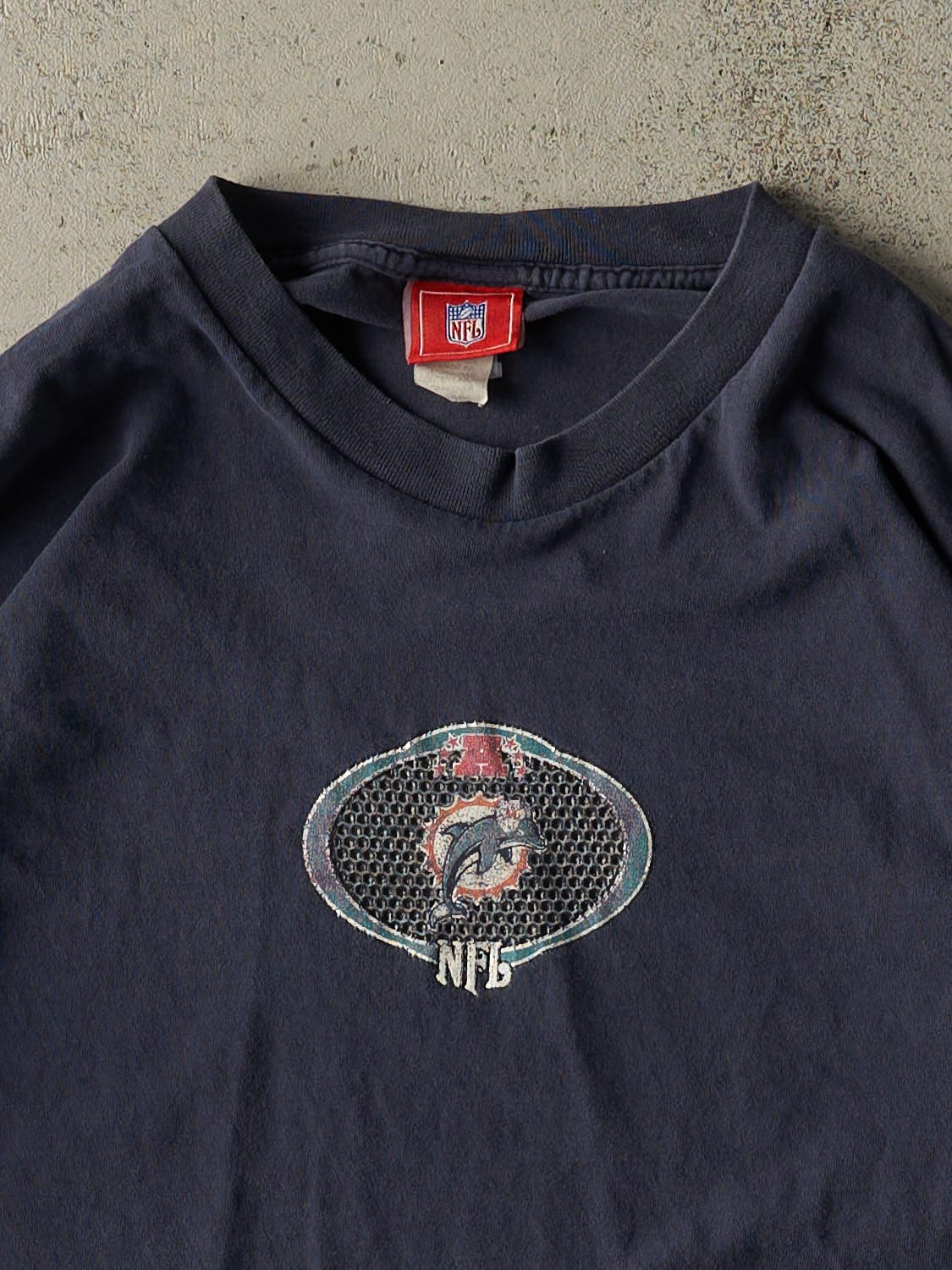 Vintage 90s Navy Blue Miami Dolphins Long Sleeve (L/XL)