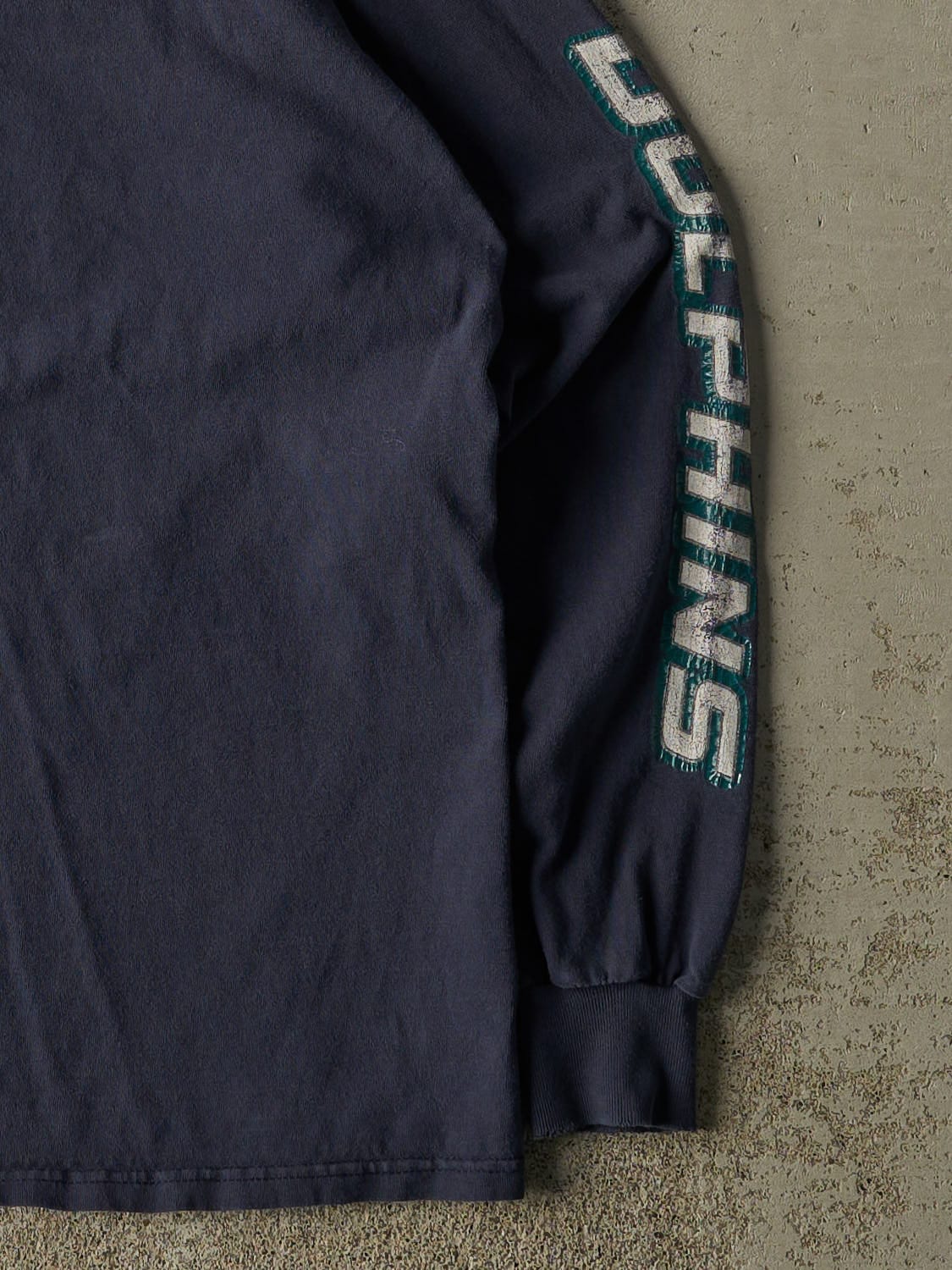 Vintage 90s Navy Blue Miami Dolphins Long Sleeve (L/XL)