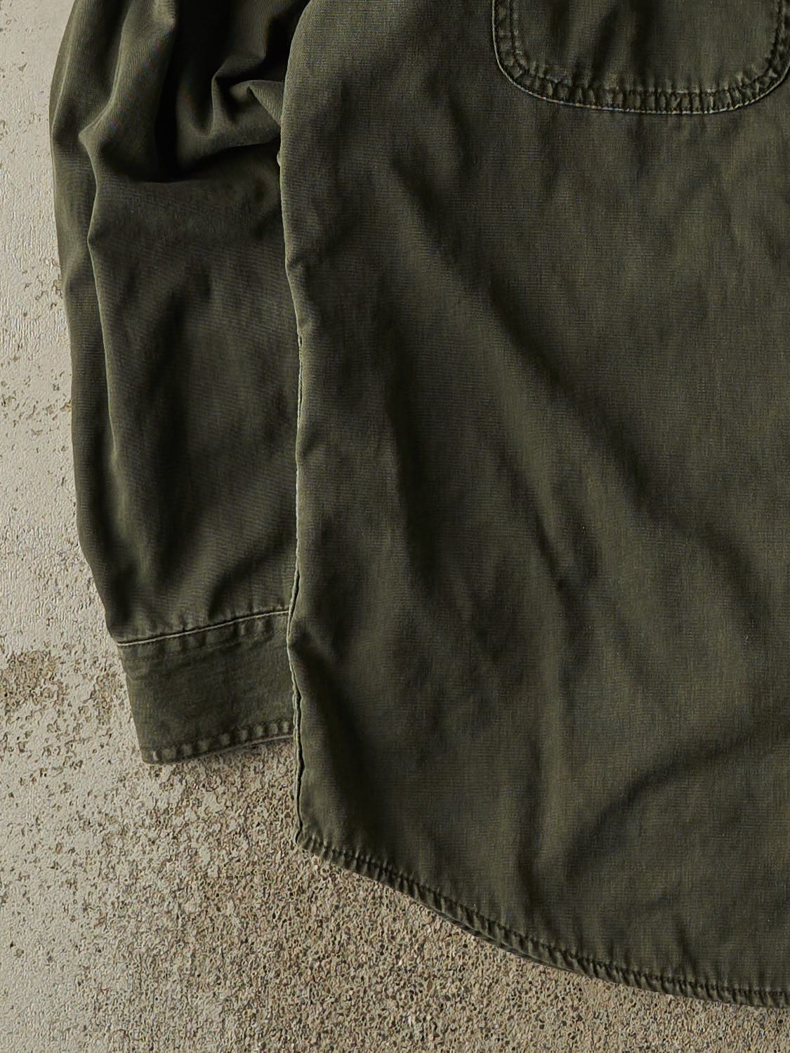 Vintage 90s Green LL Bean Flannel Lined Button Up Long Sleeve (L/XL)