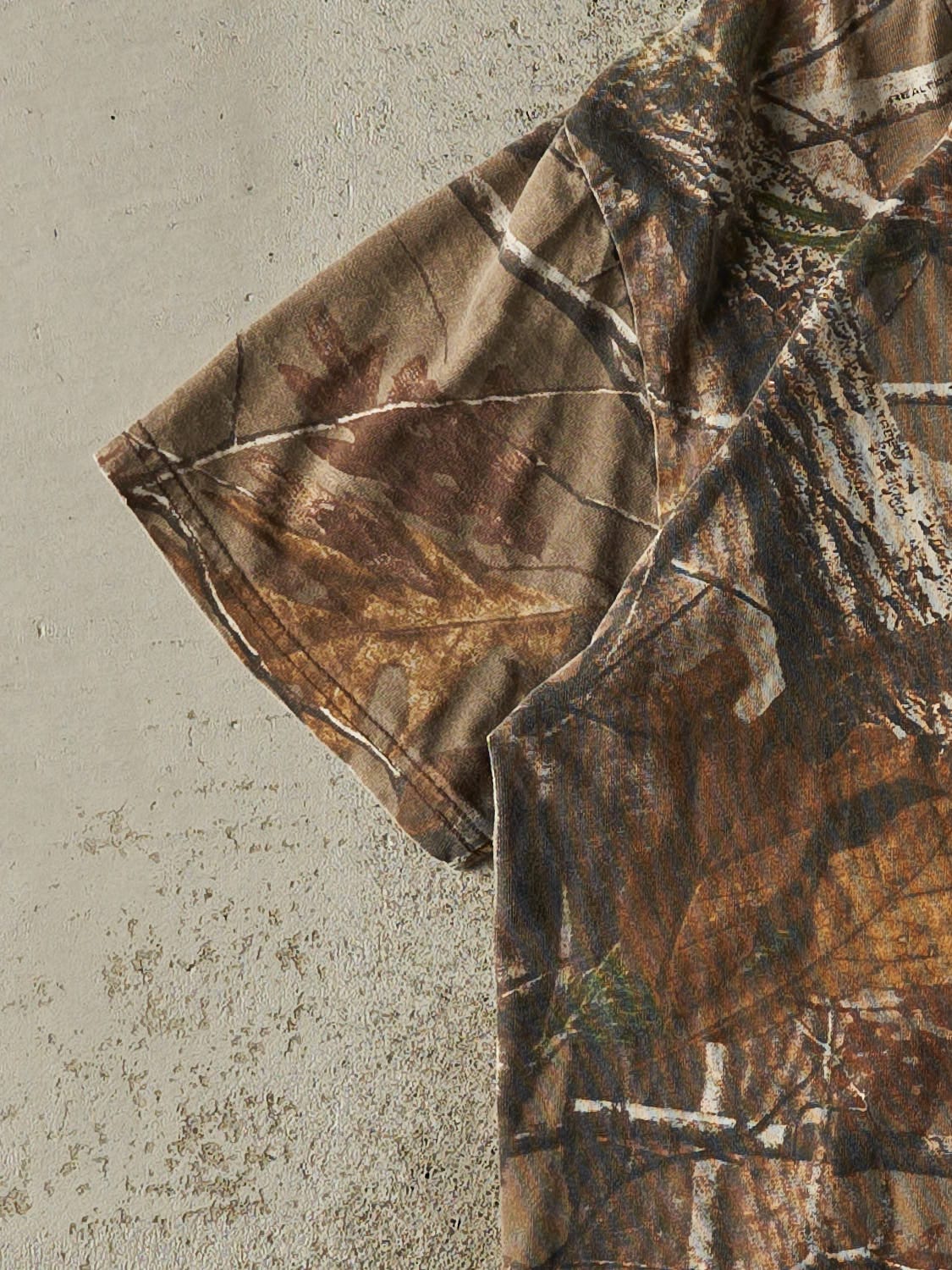 Vintage Y2K Camo A-lert Construction Pocket Tee (XS/S)