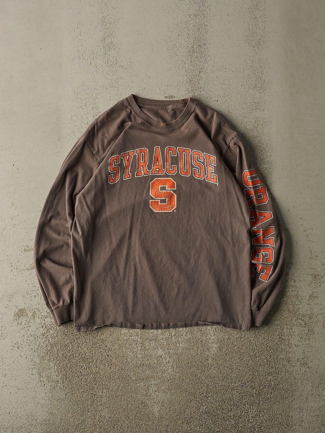Vintage Y2K Charcoal Grey Syracuse University Long Sleeve (M)