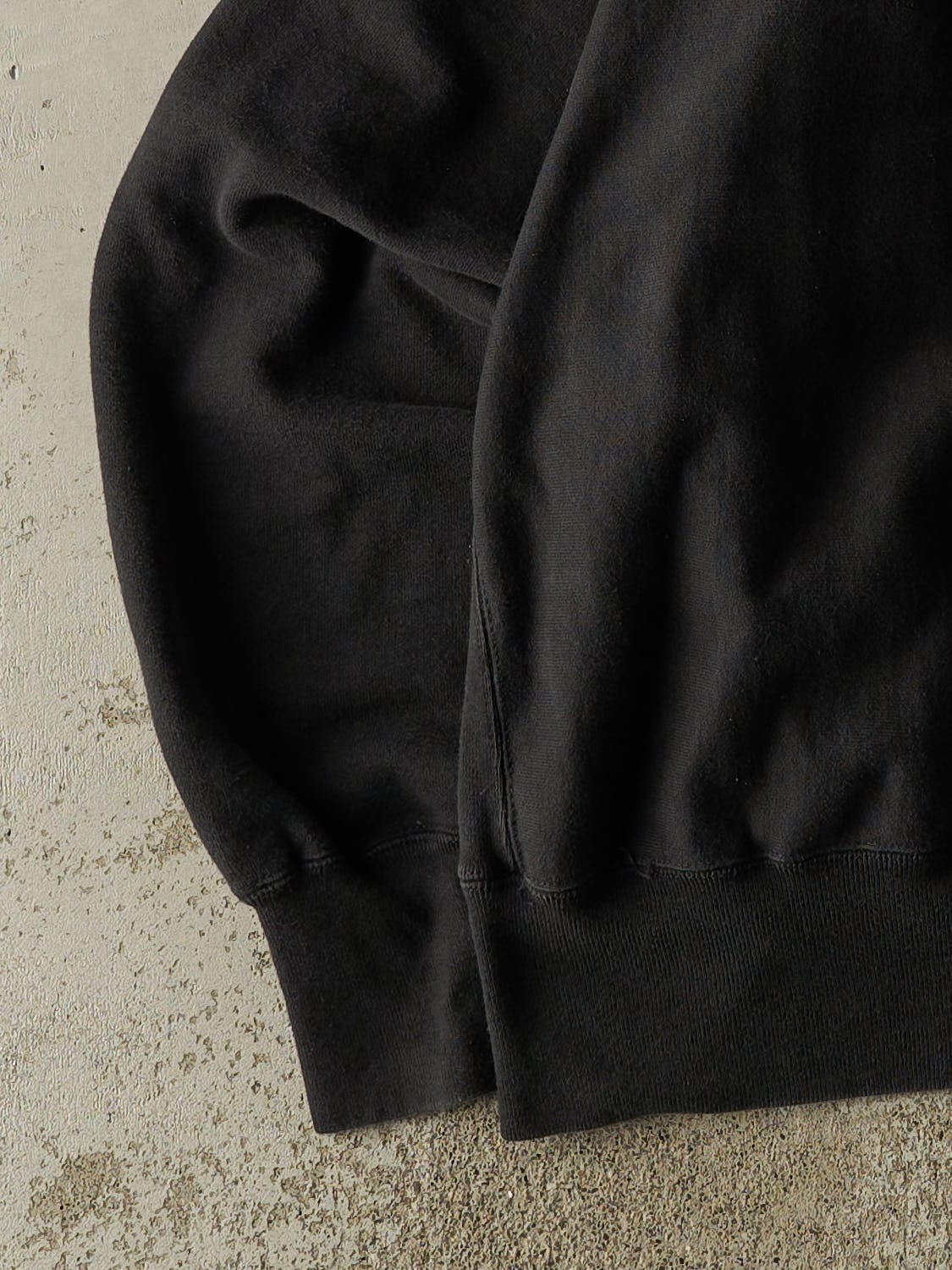 Vintage 90s Faded Black Champion Blank Crewneck (L)