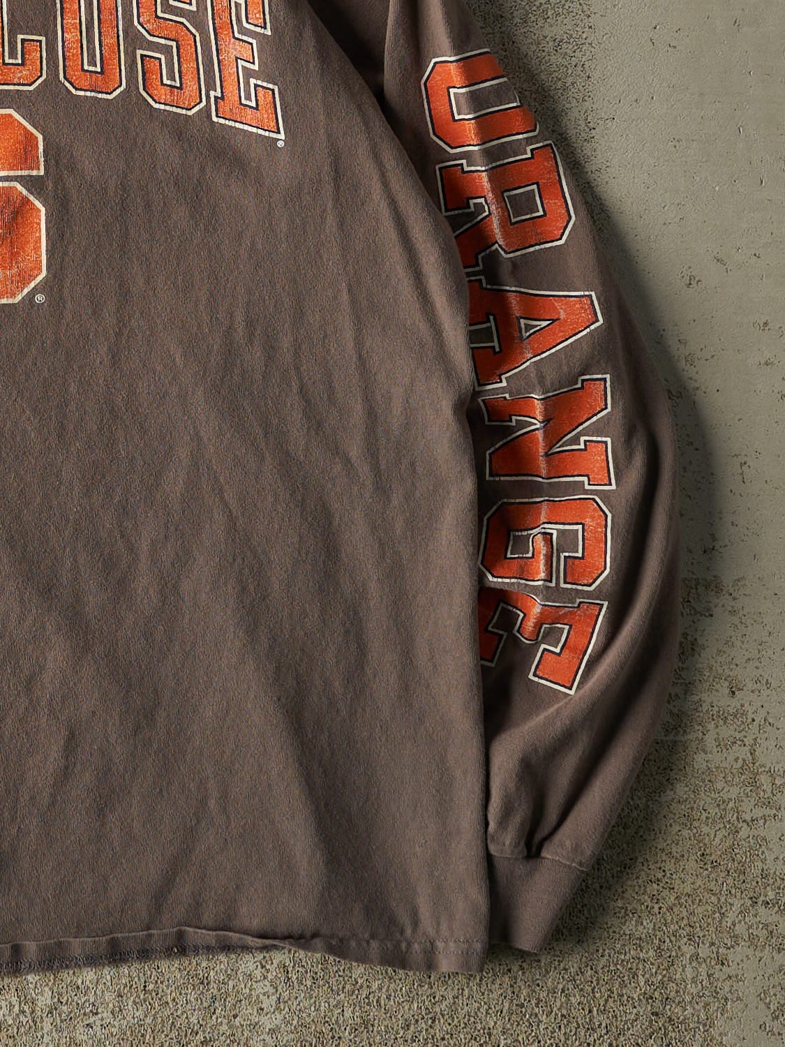 Vintage Y2K Charcoal Grey Syracuse University Long Sleeve (M)