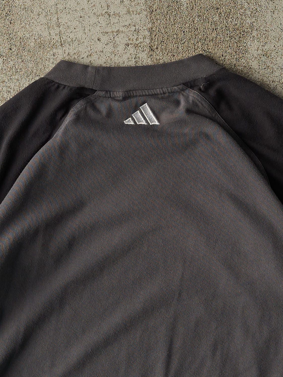 Vintage 90s Charcoal Grey Adidas RSC Belgium Soccer Tee (L/XL)