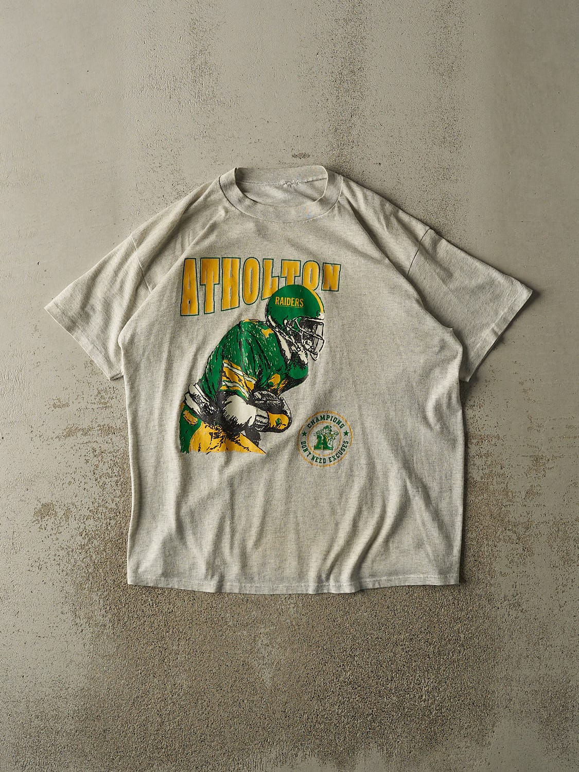 Vintage 80s Heather Grey Atholton Champions Tee (L/XL)