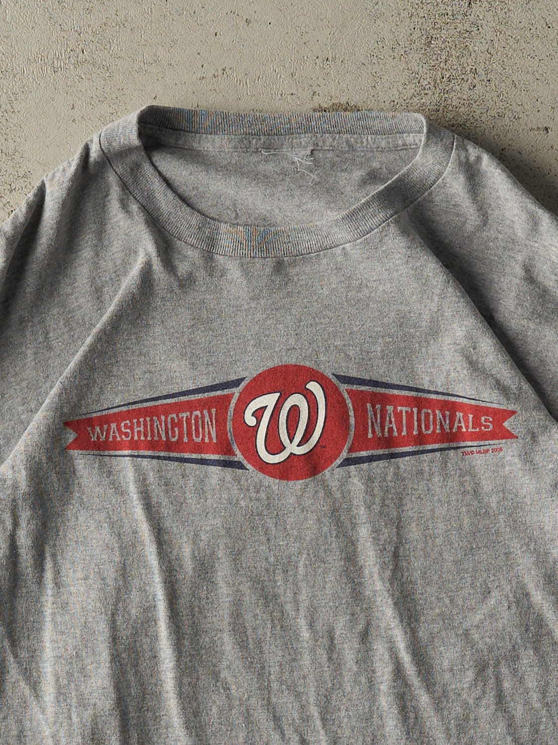 Vintage 06' Grey Washington Nationals Tee (L/XL)
