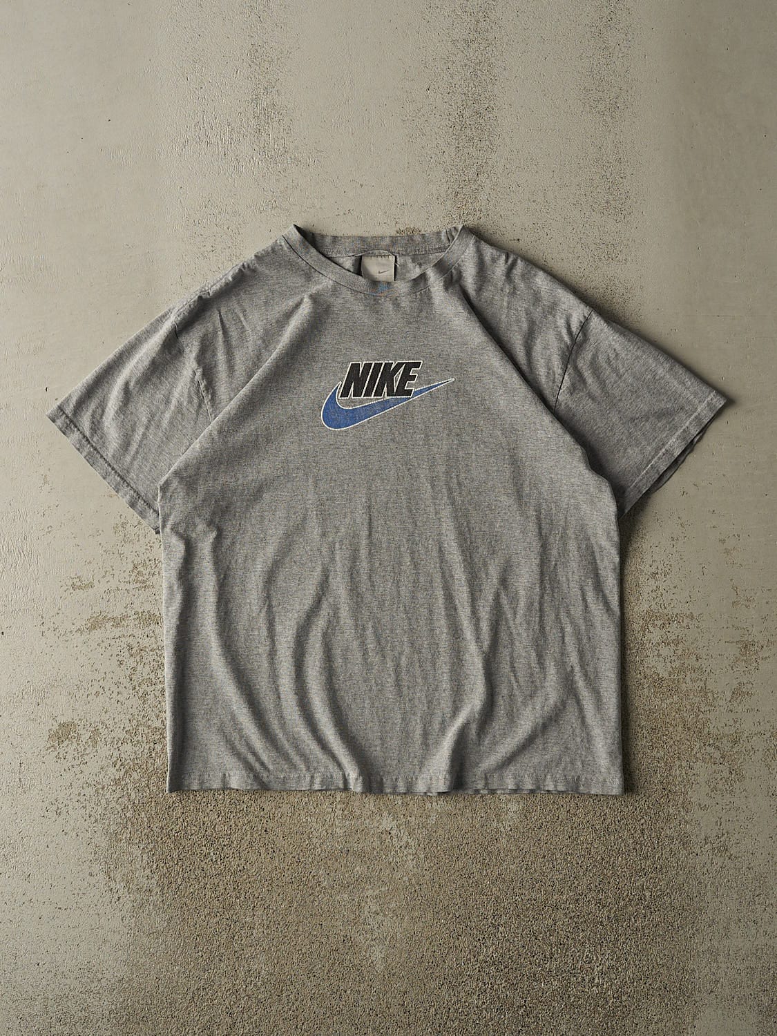 Vintage Y2K Grey Nike Logo Tee (L)