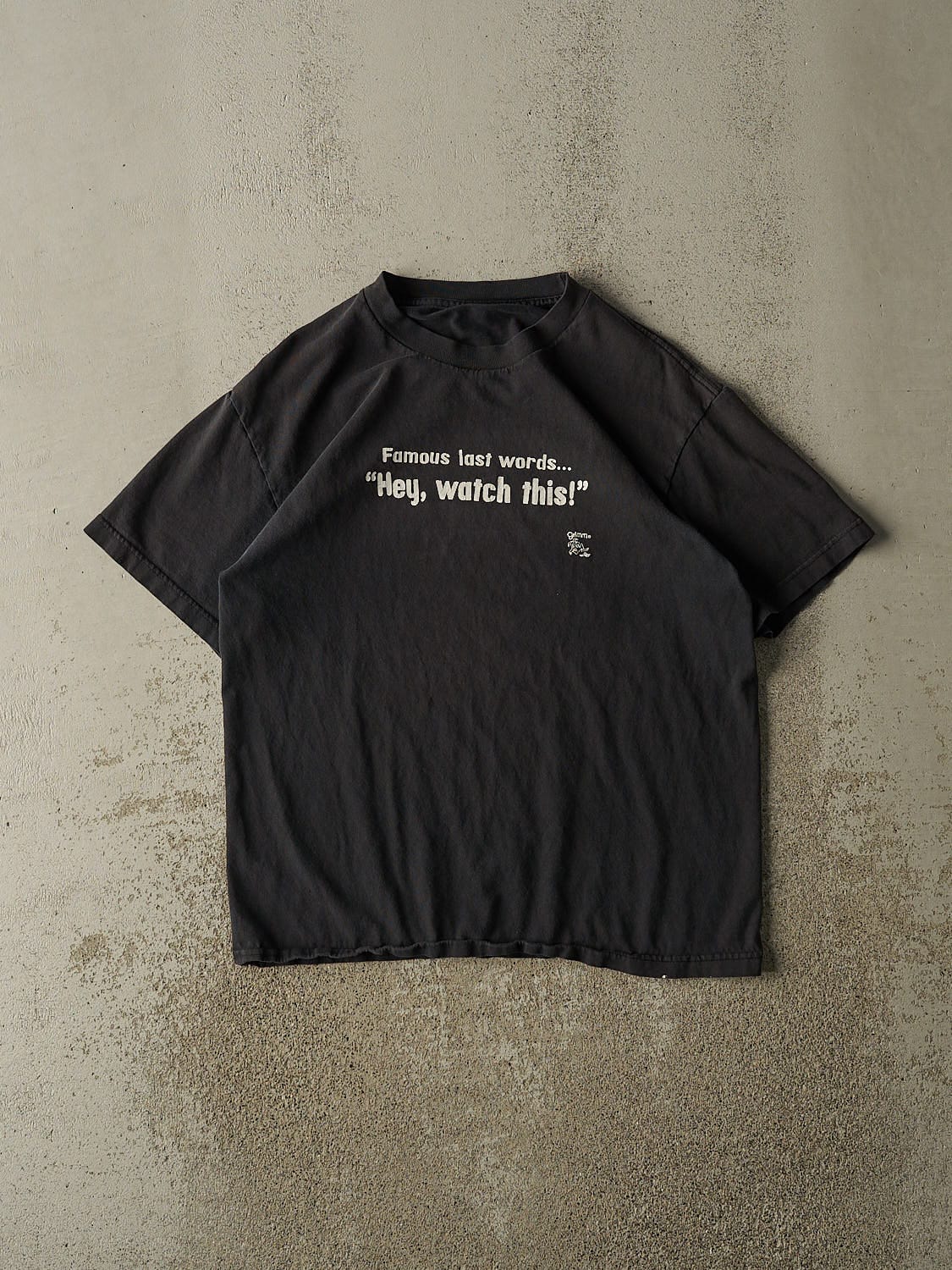 Vintage 90s Black "Watch This" Slogan Tee (M/L)