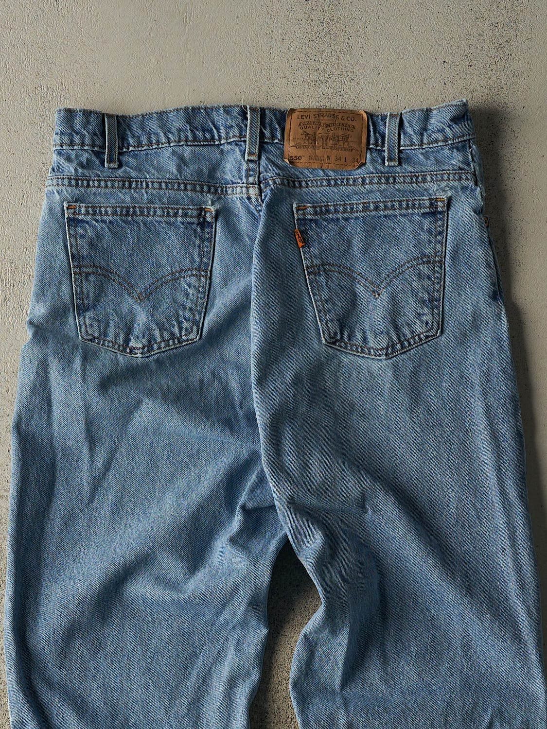 Vintage 80s Light Wash Levi's 550 Orange Tab Jeans (33x33.5)