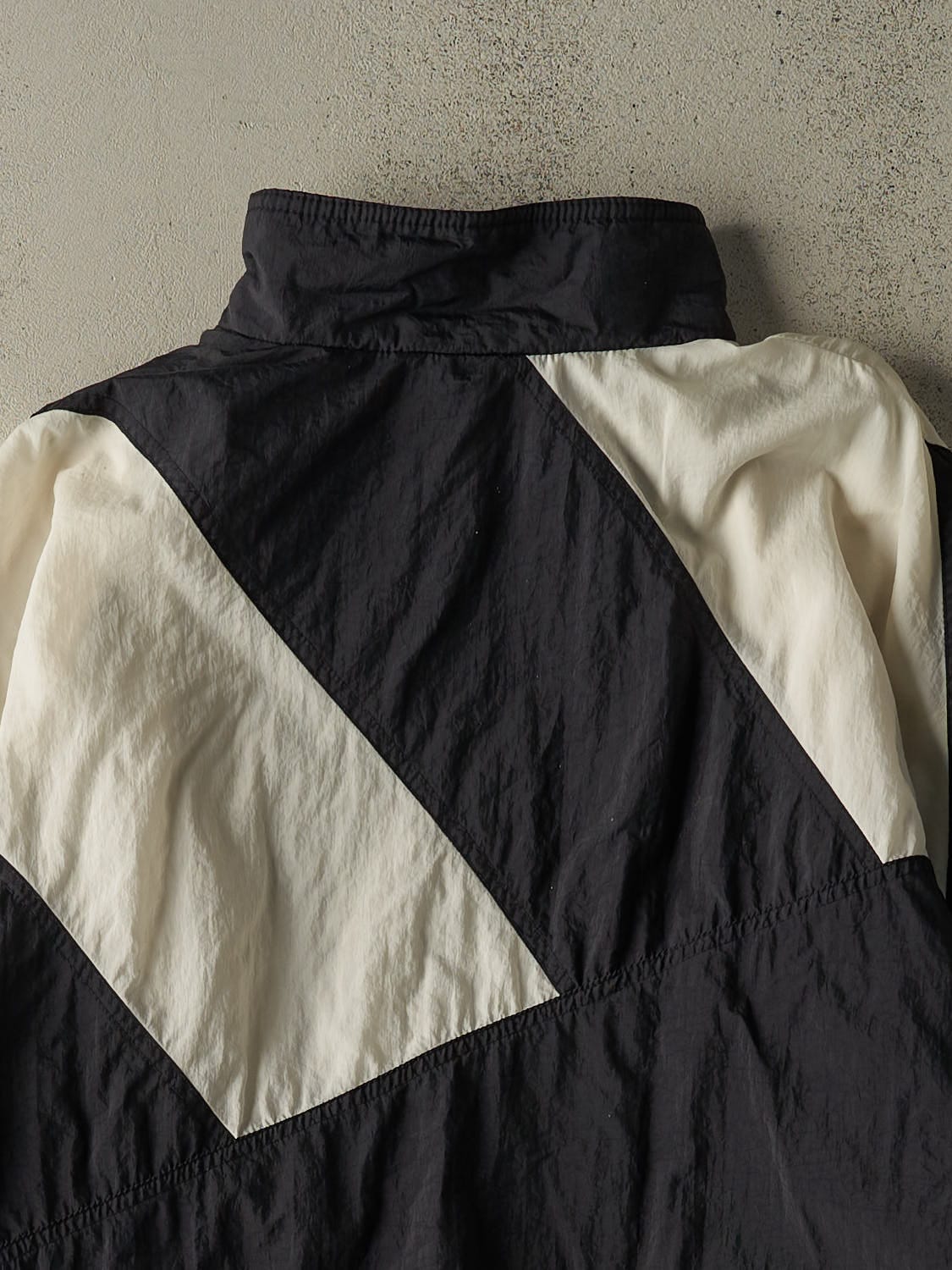 Vintage 90s Black & White Adidas Zip Up Windbreaker Jacket (L/XL)