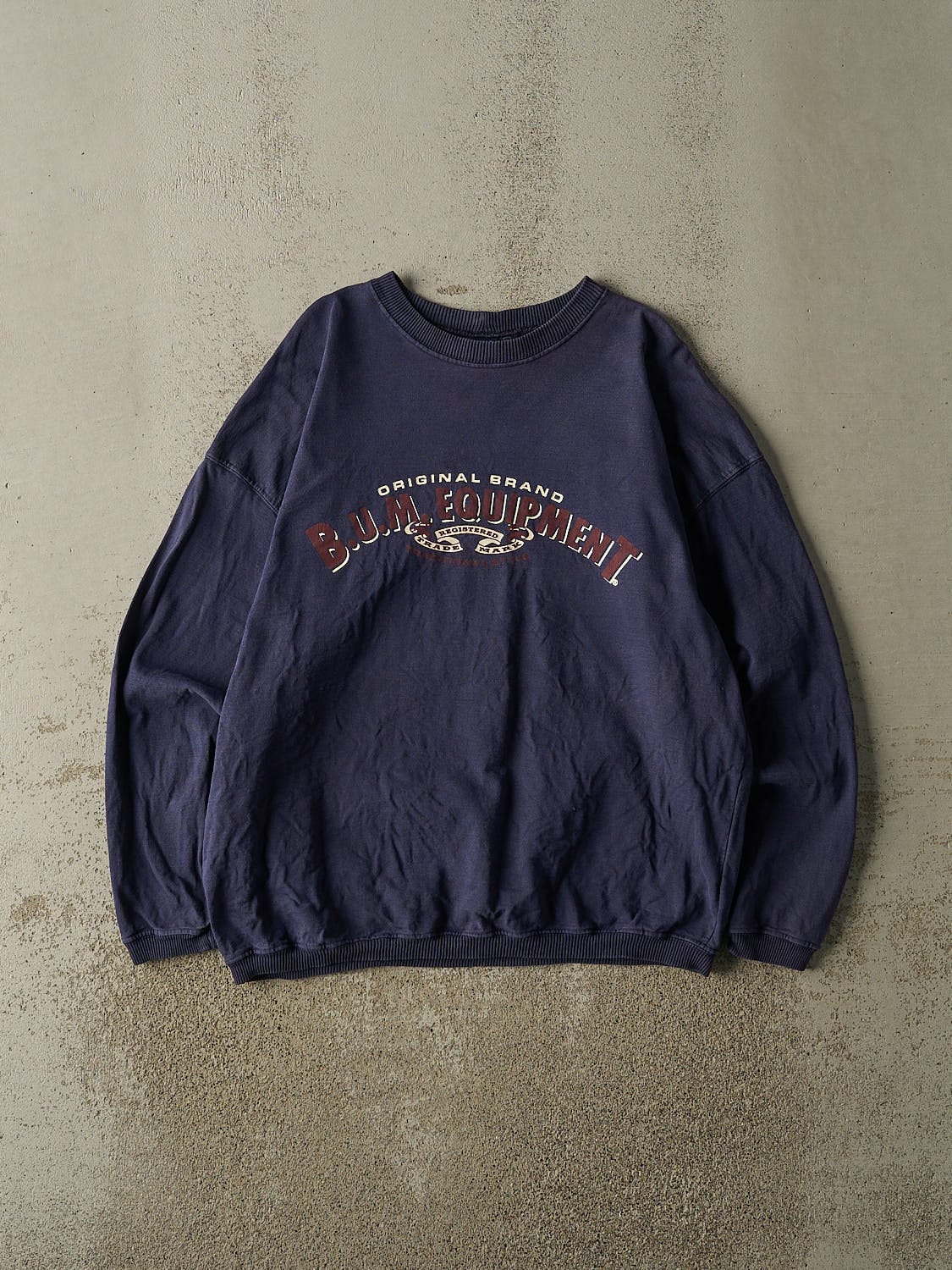 Vintage 90s Navy Blue Bum Equipment Crewneck (L)