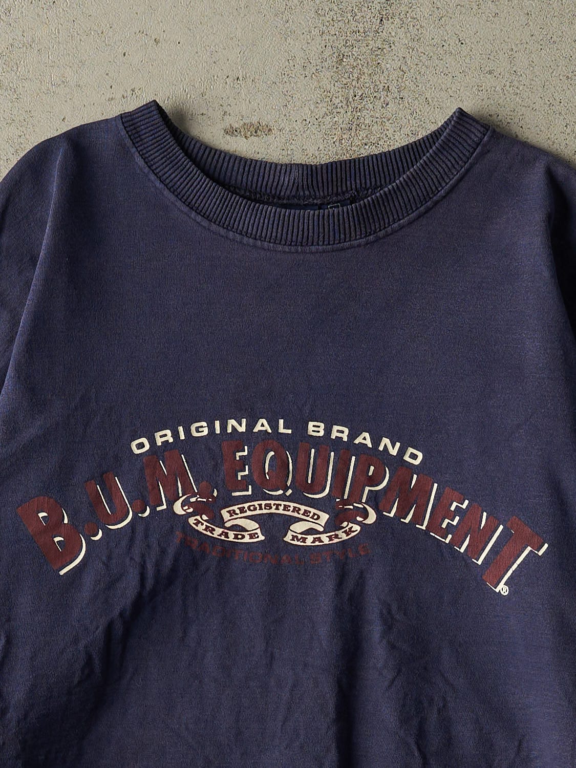 Vintage 90s Navy Blue Bum Equipment Crewneck (L)