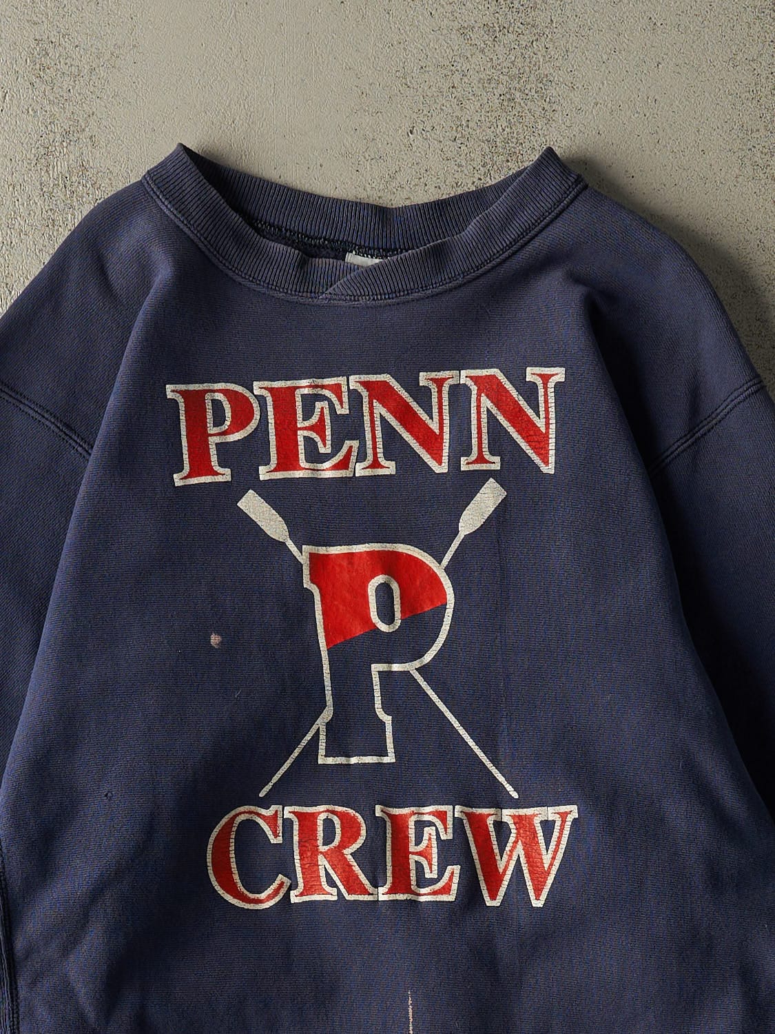 Vintage 90s Navy Blue Penn Crew Crewneck (XL/XXL)