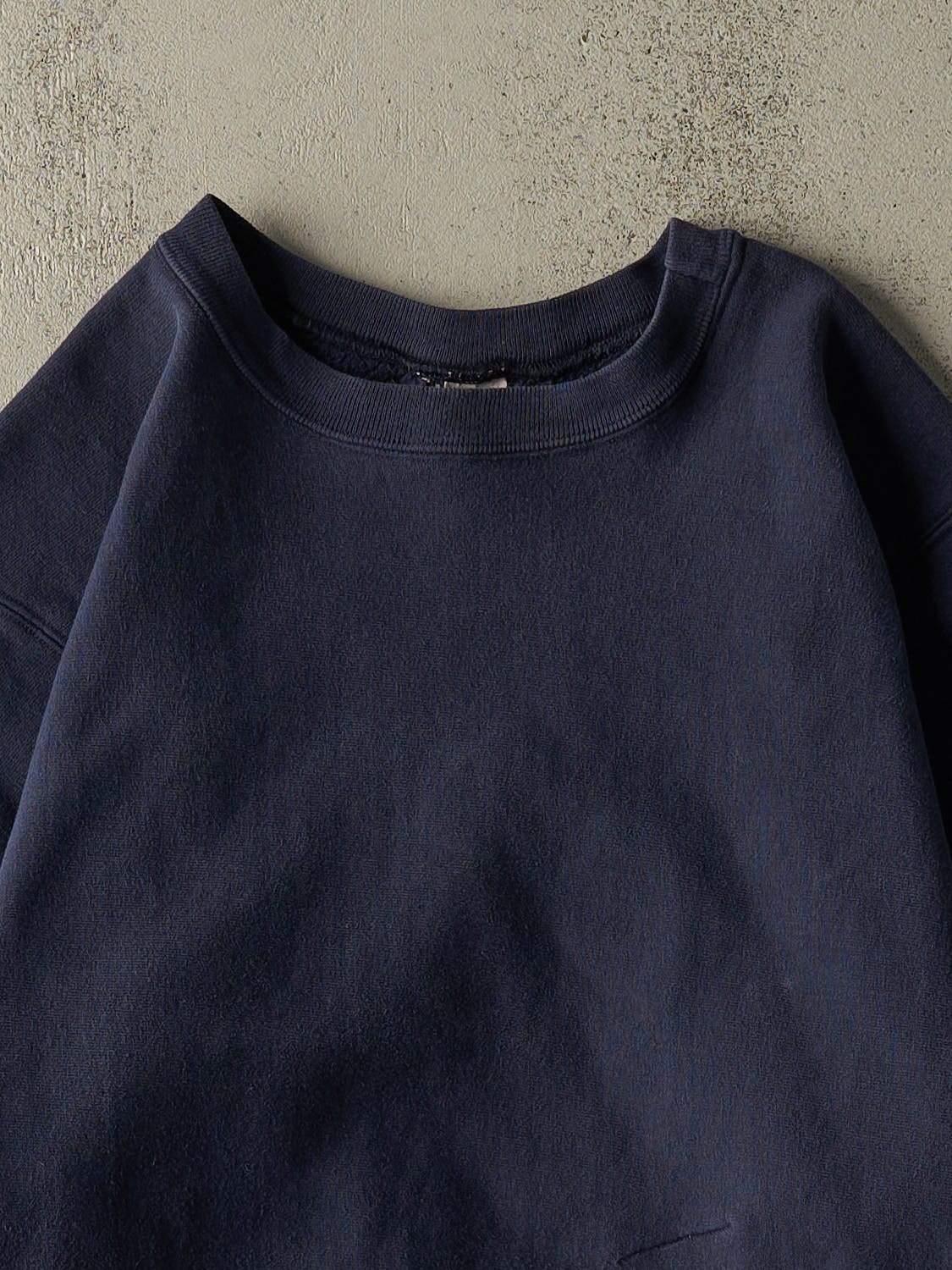 Vintage 90s Navy Blue Blank Crewneck (S/M)