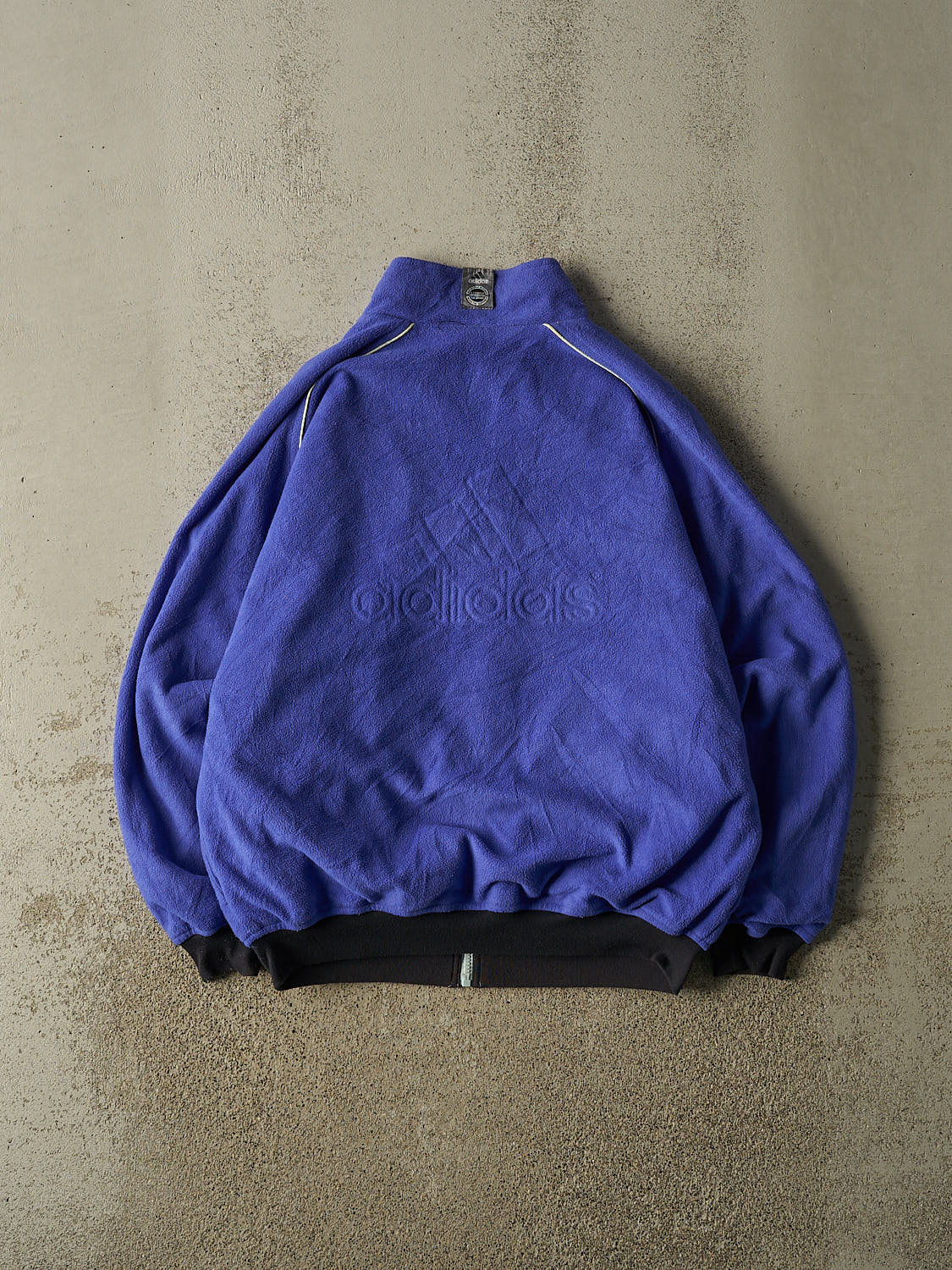 Vintage Y2K Black Adidas Reversible Fleece Windbreaker Jacket (M)