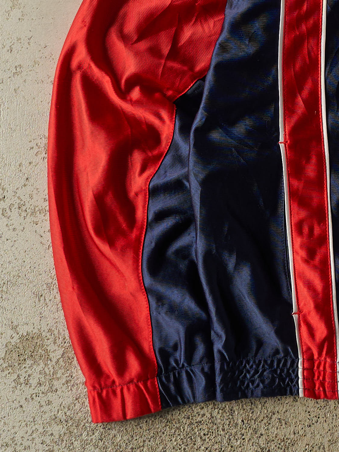 Vintage Y2K Red Wilson Embroidered Zip Up Track Sweater (S/M)