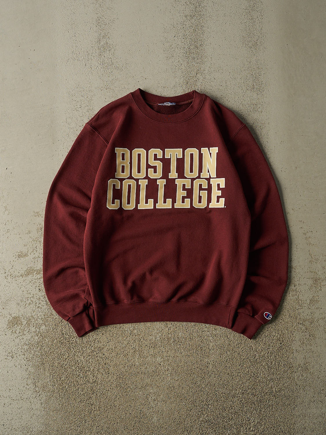 Vintage Y2K Burgundy Boston College Champion Crewneck (S/M)